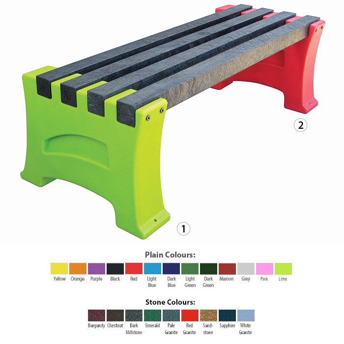 Multicoloured Bench - 2 Person
