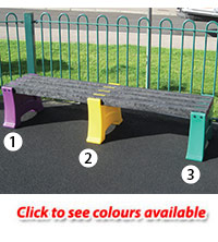 Multicoloured Bench - 3 Person