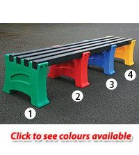 Multicoloured Bench - 4 Person