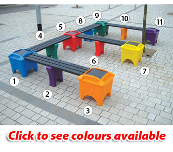 Outdoor Modular Seating - E Shape