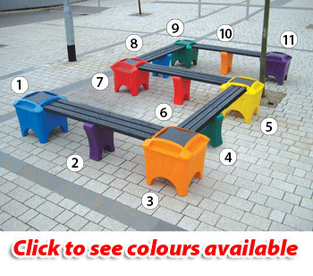 Outdoor Modular Seating - S Shape