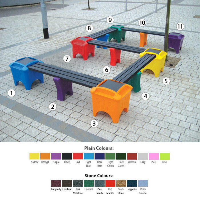 Outdoor Modular Seating - S Shape