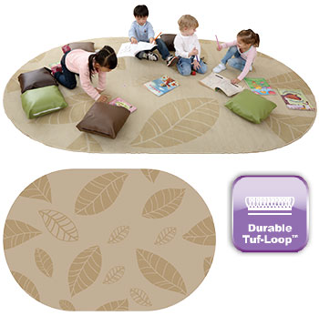 Oval Leaf Carpet - 3m x 2m