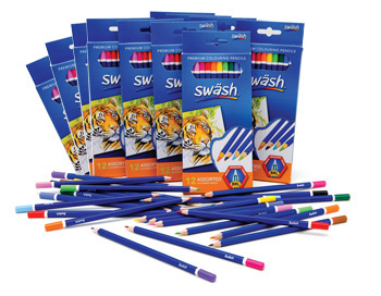 Class Set of Swäsh Komfigrip Colouring Pencil Packs