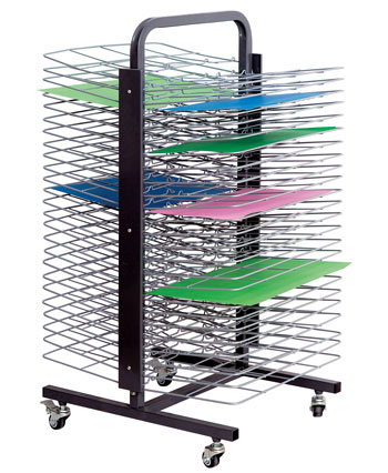 Mobile 48 Shelf Double Sided Portable Drying Rack