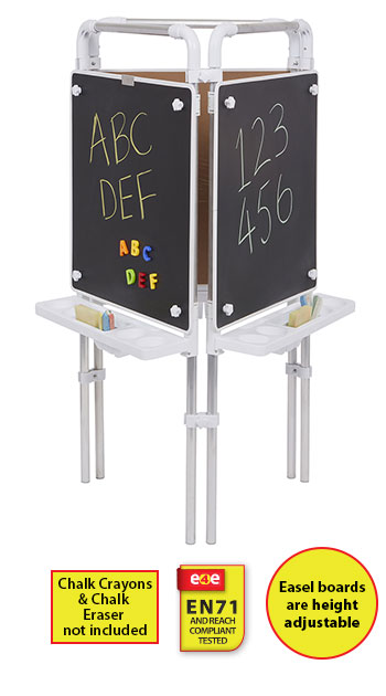 Tikk Tokk - 3 Sided Easel Set (with 3 Magnetic Chalkboards)