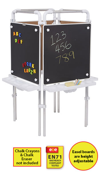 Tikk Tokk - 4 Sided Easel Set (with 4 Magnetic Chalkboards)