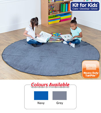 Plain Colour Round Carpet - 2000mm diameter