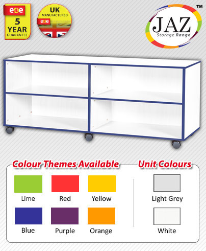 Jaz Storage Unit - Quad Width Shelf Storage Unit