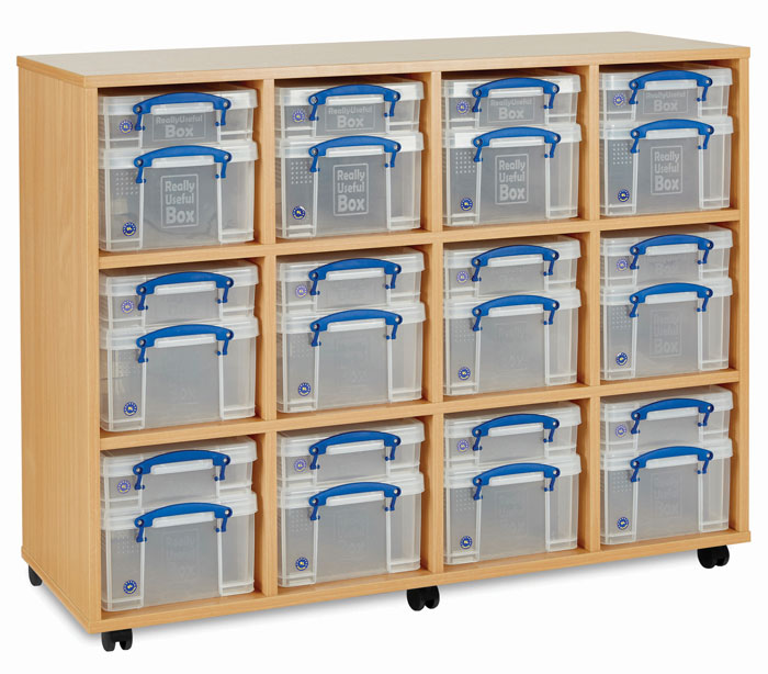 12 x 4L & 12 x 9L Really Useful Box Storage Unit