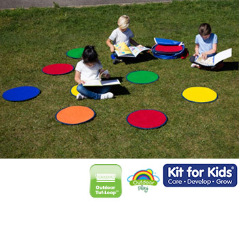 Rainbow Circle Mats Set Of 30 With Holdall