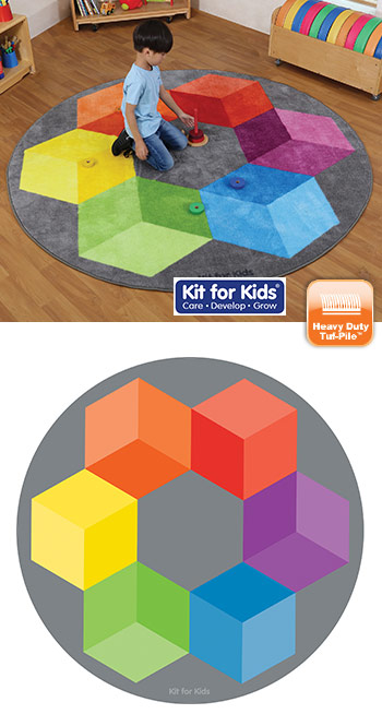 Rainbow Circular Polygons Carpet