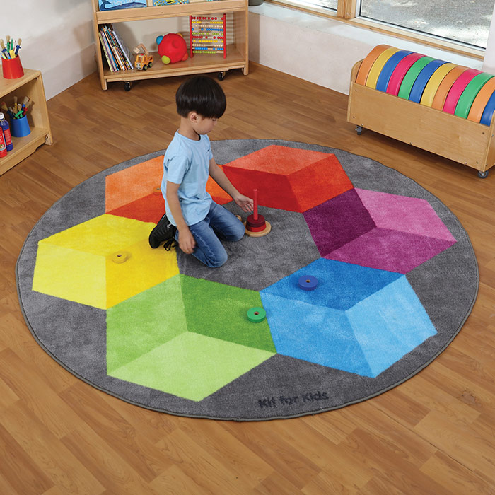 Rainbow Circular Polygons Carpet