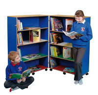 4 Shelf Hinged Bookcase - Multi Colour