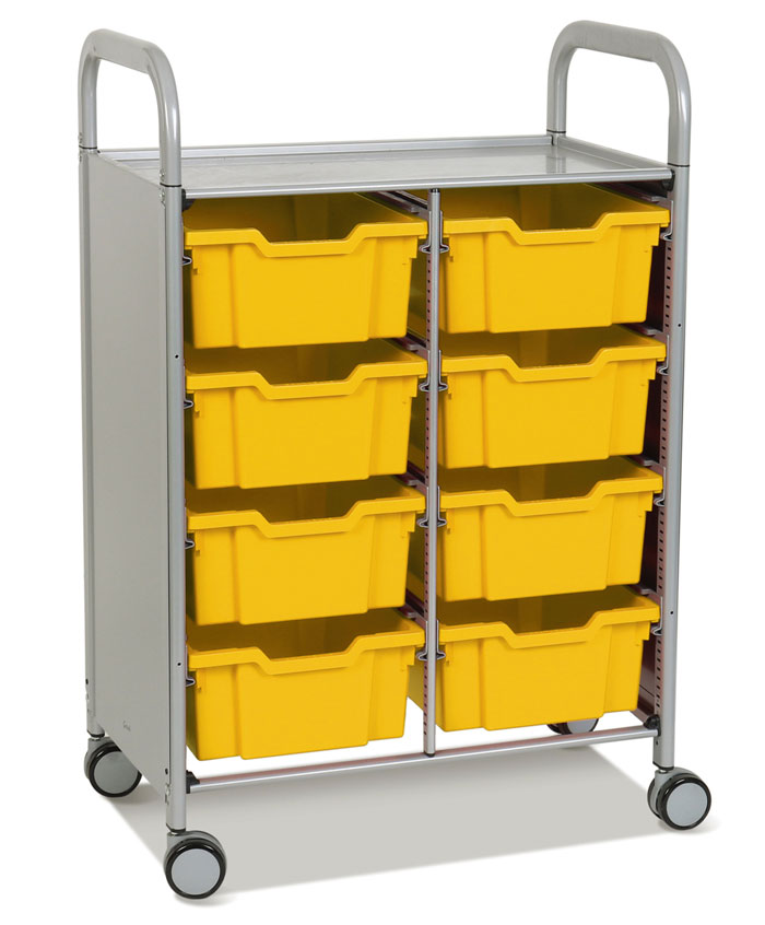 Callero Plus Double Width Trolley With 8 Deep Trays