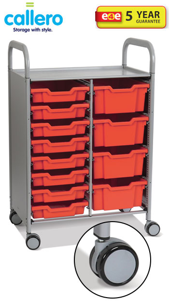 Callero Plus® Double Width Trolley With 8 Shallow Trays And 4 Deep Trays