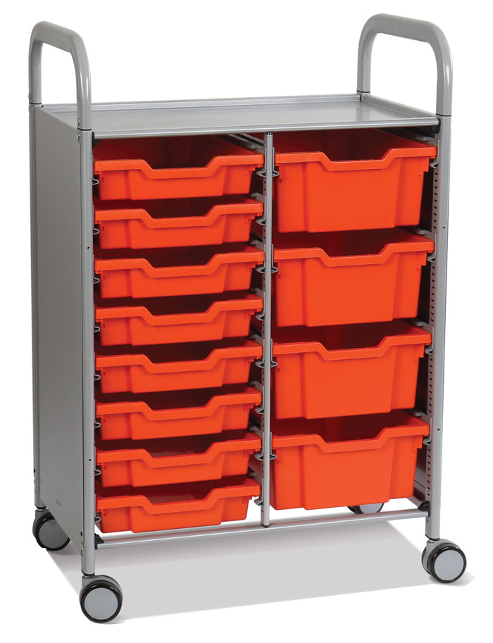 Callero Plus Double Width Trolley With 8 Shallow Trays And 4 Deep Trays