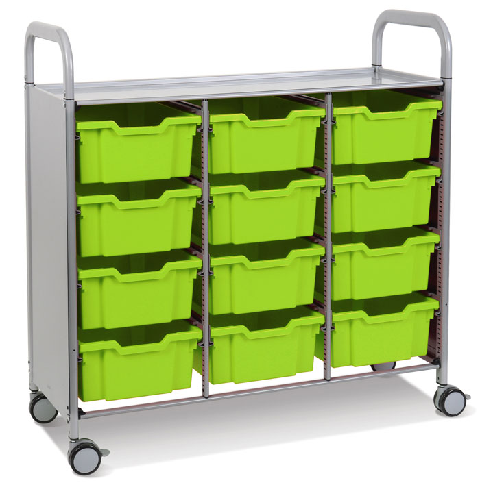 Callero Plus Treble Width Trolley With 12 Deep Trays