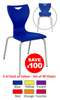 EN Series Classroom Chair - Seat Height: 380mm - 30 Chairs