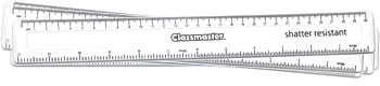 Shatter Resistant Rulers - 30cm White (pack of 100)