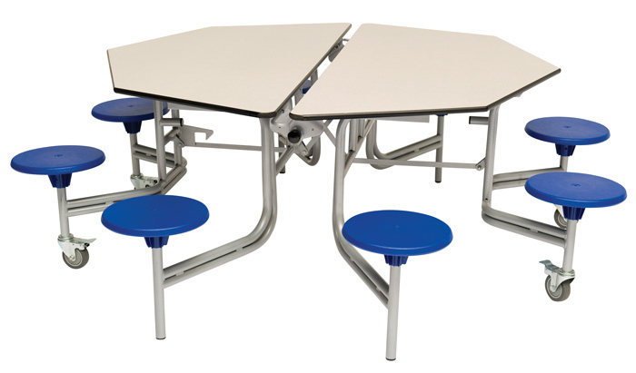 Spaceright Octagonal Folding Table Seating Unit