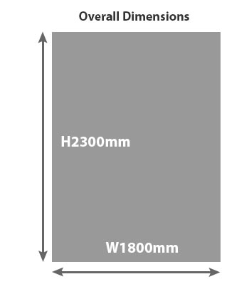 Floor Standing Wall Fixed Rollerboard Frame (4 Section Surface) W1800 x H2300mm