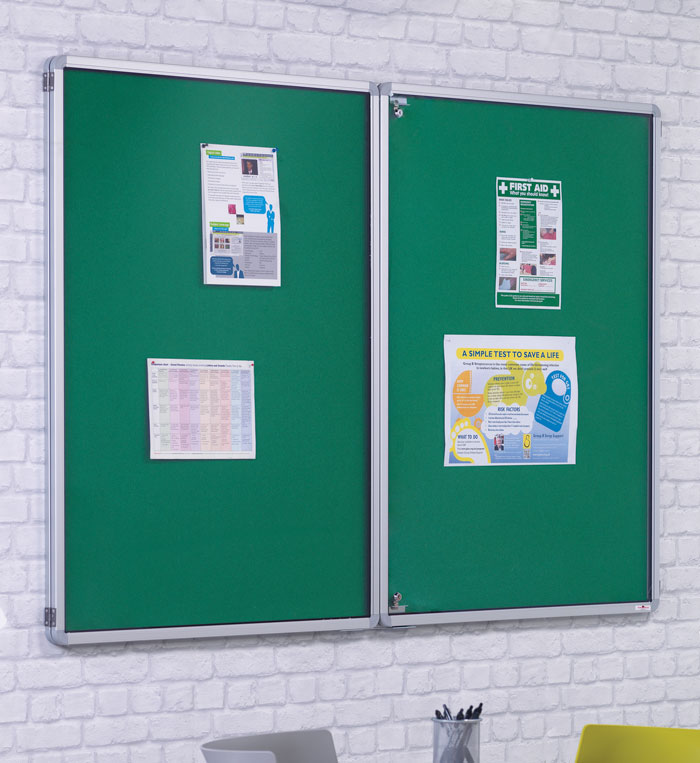 FLAMESHIELD Lockable Noticeboard