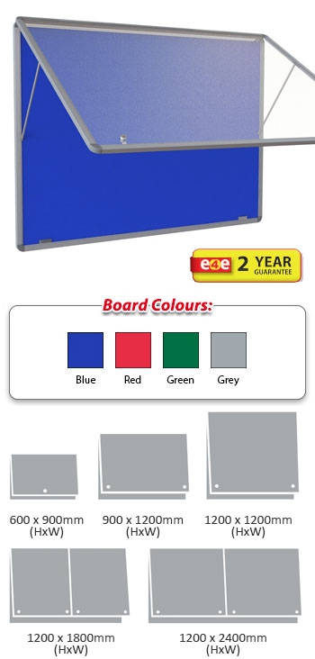 FLAMESHIELD Top Hinged Lockable Notice Board