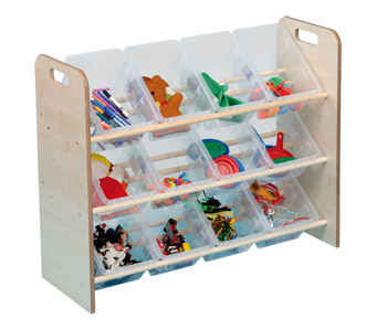 Single Sided Classroom Tidy with Clear Trays