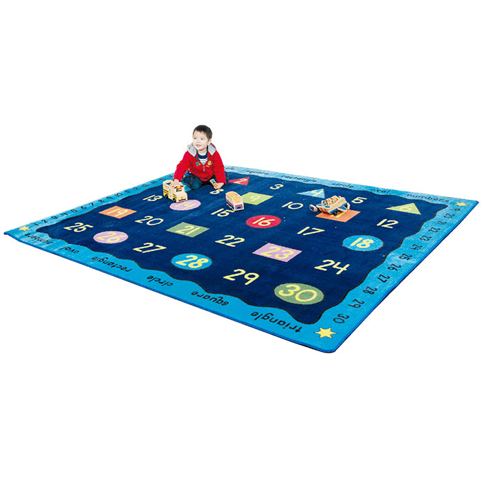 Shapes And Numbers Carpet - 2.4m x 1.9m