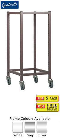 Gratnells Science Range - Bench Height Empty Single Column Trolley - 860mm (holds 6 shallow trays or equivalent)