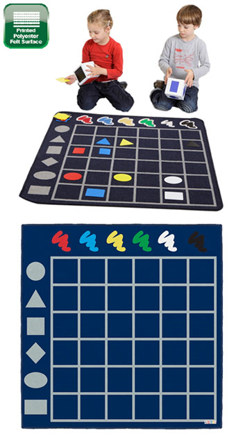 Giant Colour And Shape Sorting Mat - 1m x 1m