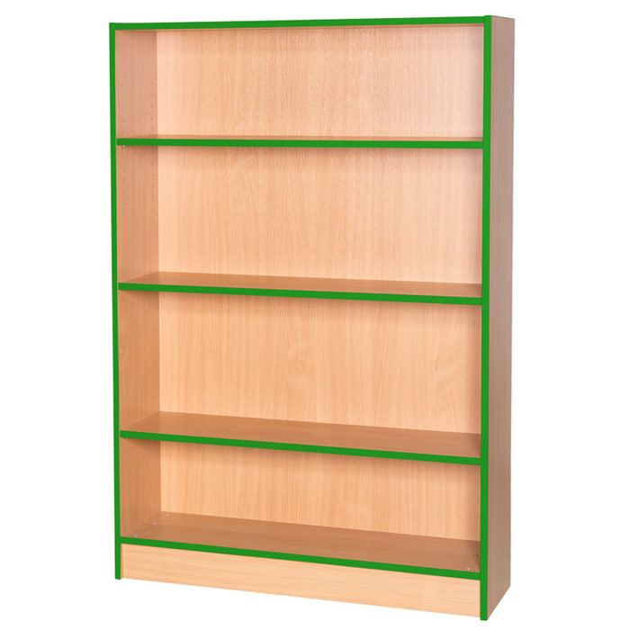 Sturdy Storage Bookcase with Coloured Edge - 1500mm High