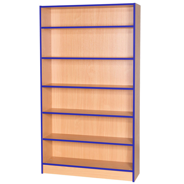 Sturdy Storage Bookcase with Coloured Edge - 1800mm High