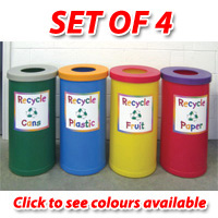 SET OF 4: 70 Litre Popular Recycling Bins