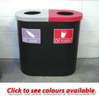2 x 70 Litre Popular Twin Recycling Bins