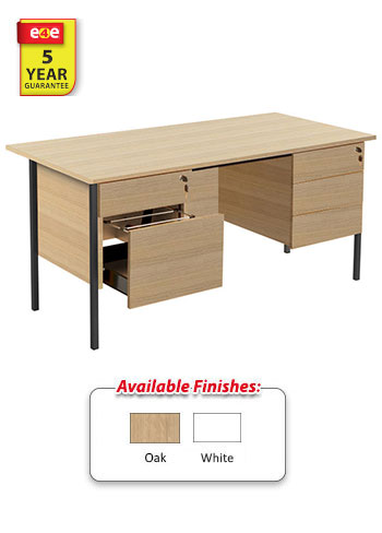 TC 5 Drawer Double Pedestal Desk 