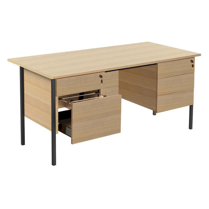 e4e - TC 5 Drawer Double Pedestal Desk