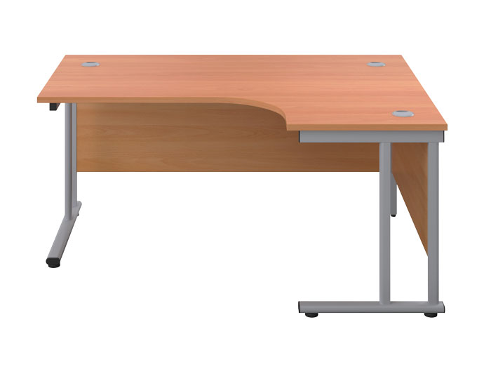 Twin Upright Leg Radial Desk