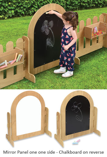 Outdoor Chalkboard & Mirror Activity Panel