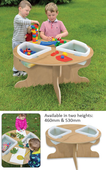 Outdoor Play Table with Inset Trays