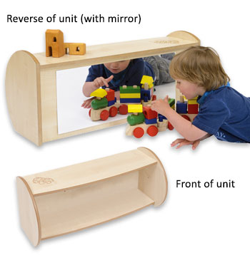 Mini Shelf Unit with Mirror Back