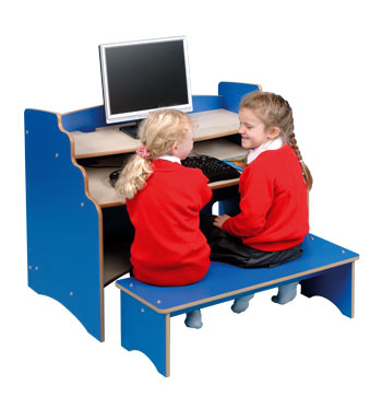 Computer Workstation with Bench