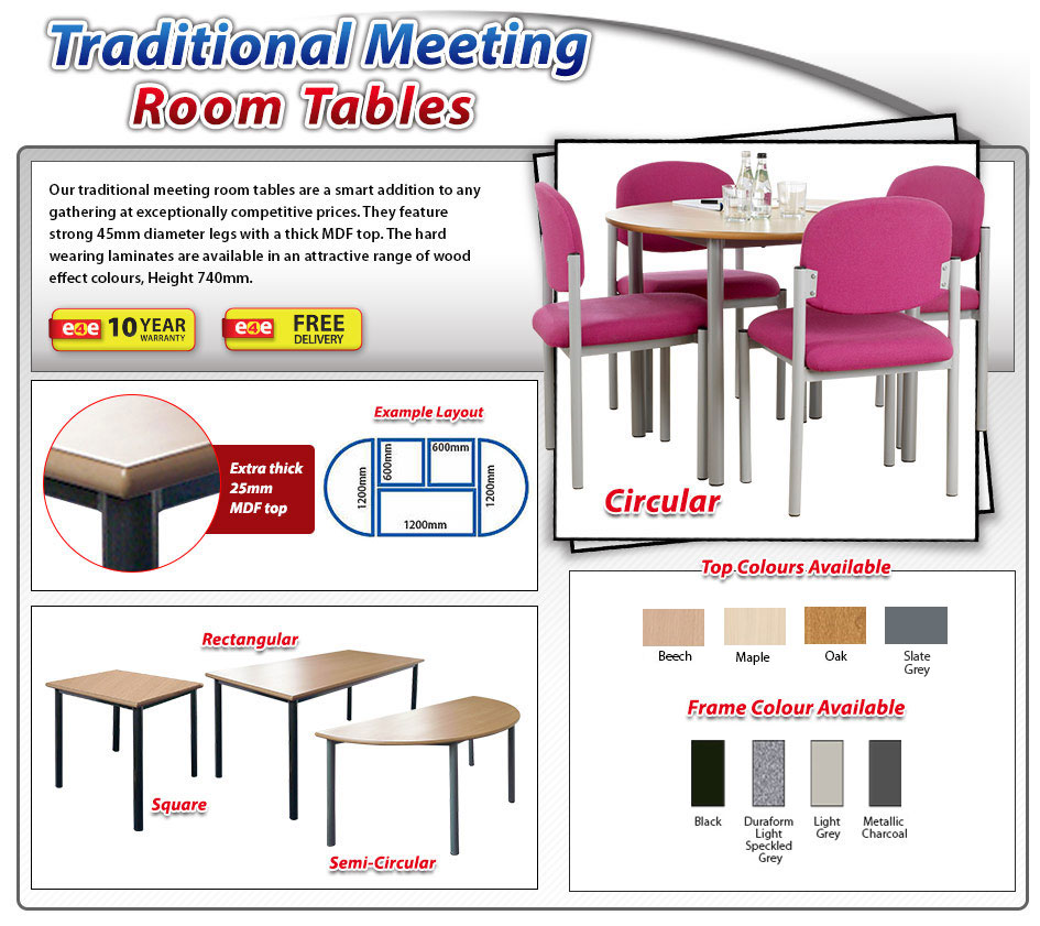 traditional meeting tables
