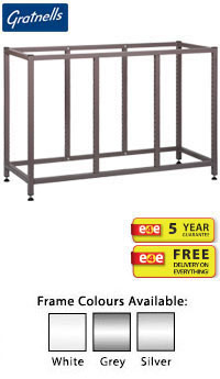 Gratnells Science Range - Under Bench Height Empty Treble Column Frame - 725mm (holds 18 shallow trays or equivalent)