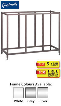 Gratnells Science Range - Bench Height Empty Treble Column Frame - 825mm (holds 21 shallow trays or equivalent)