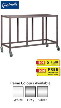 Gratnells Science Range - Under Bench Height Empty Treble Column Trolley - 735mm (holds 15 shallow trays or equivalent)