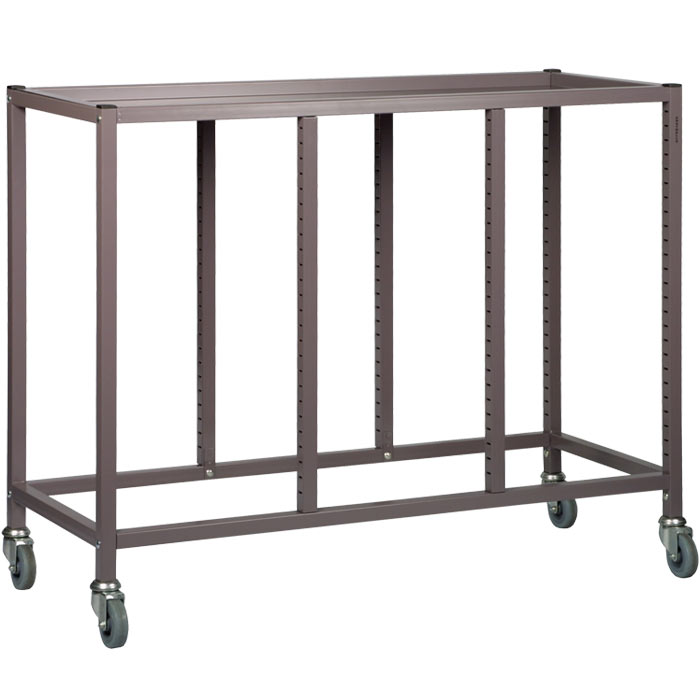 Gratnells Science Range - Bench Height Empty Treble Column Trolley - 860mm (holds 18 shallow trays or equivalent)