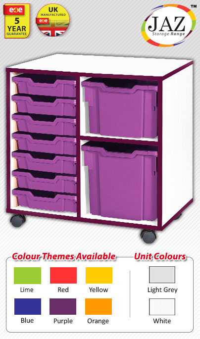 Jaz Storage Range - Double Width Variety Tray Units