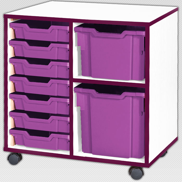 Jaz Storage Range - Double Width Variety Tray Units